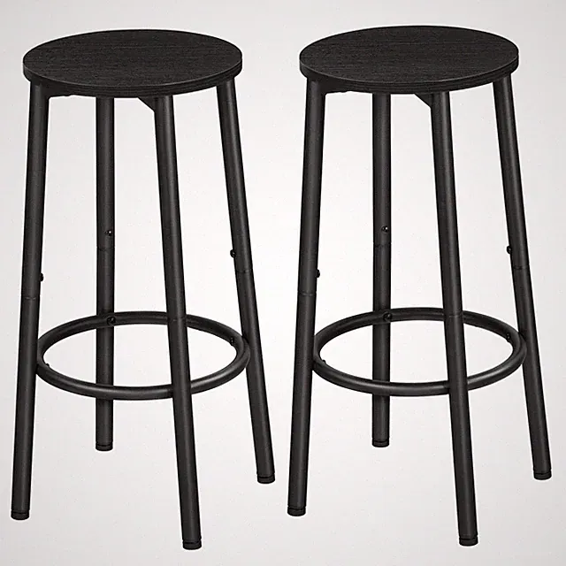 HOOBRO Barhocker 2er-Set, Barstuhl Industrieller Barstuhl, Stabiles Metallges...