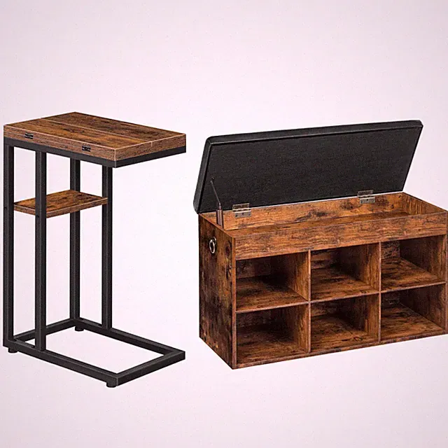 HOOBRO Beistelltisch Sofatisch Couchtisch Schuhschrank Schuhbank Sitzbank