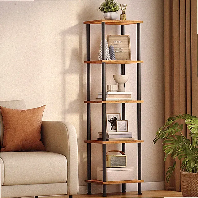 HOOBRO Bücherregal Bücherschrank Standregal Aufbewahrungsregal 38 x 28 x 135 cm