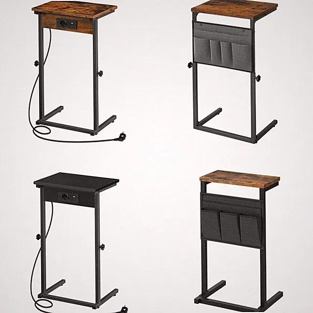 HOOBRO C-Form Beistelltisch Sofatisch Nachttisch Snacktisch Couchtisch