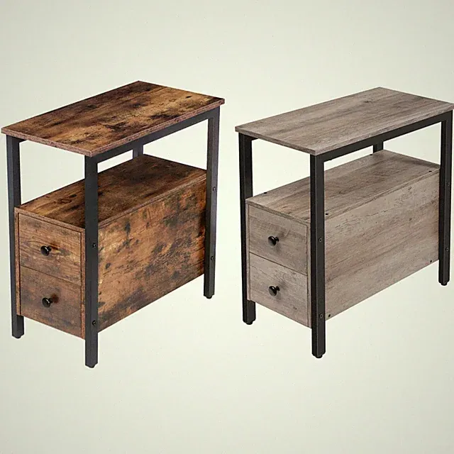 HOOBRO Nachttisch Beistelltisch Nachtschrank Schmal Sofatisch für kleine Räume