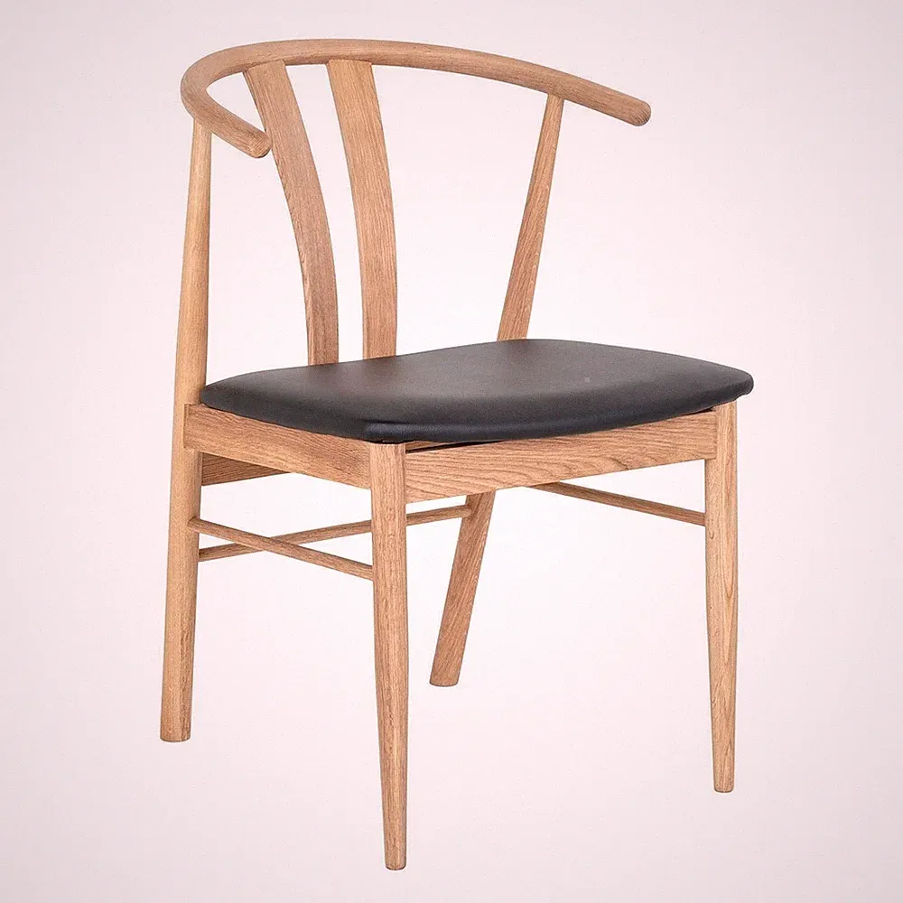 House Nordic ARTENARA DINING Holzstuhl Braun Eichenholz massiv Kunstleder