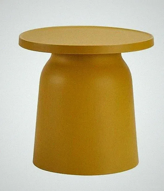 HowHomely Kaffeetisch Couchtisch Beisteltisch Seitentisch 47x46 cm gelb Modern
