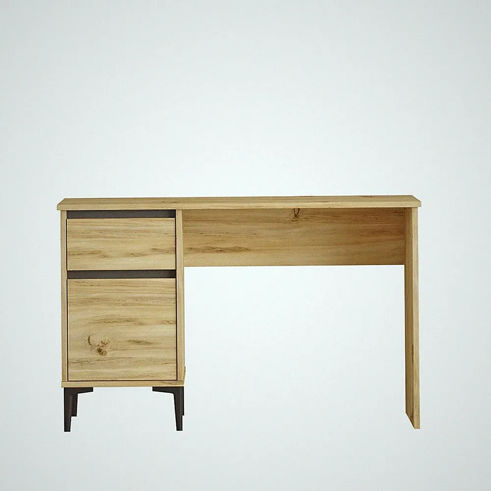 HowHomely Schreibtisch Computertisch Bürotisch 120x75x45 cm beige Büro Möbel