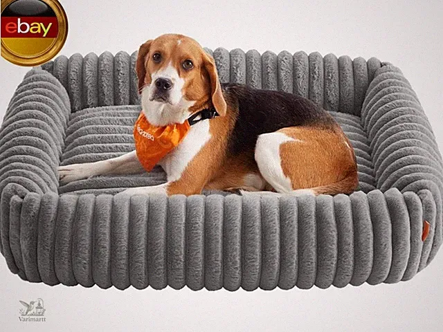 Hundebett, großes orthopädisches Hundekörbchen, Hundekissen waschbar, Fl
