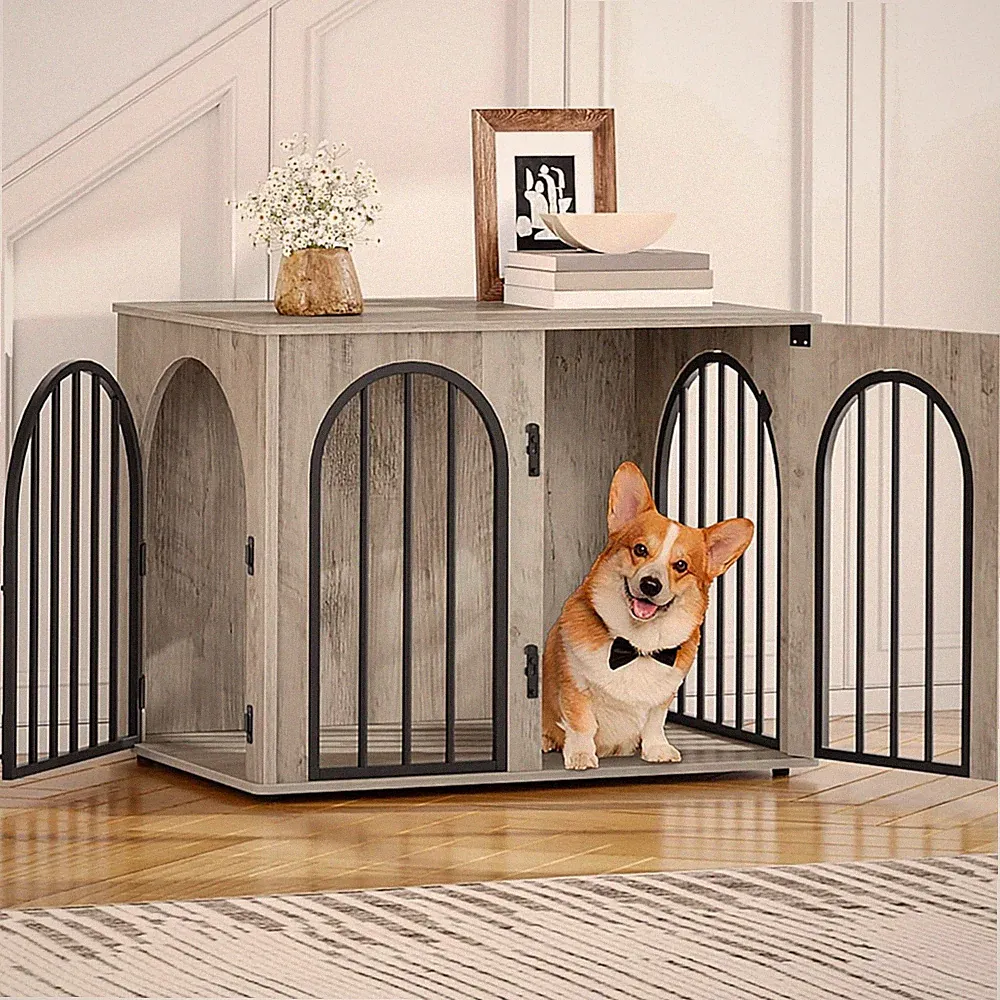 Hundekäfig 80cm Hundebox Möbel Hundetransport Beistelltisch Haustierkäfig