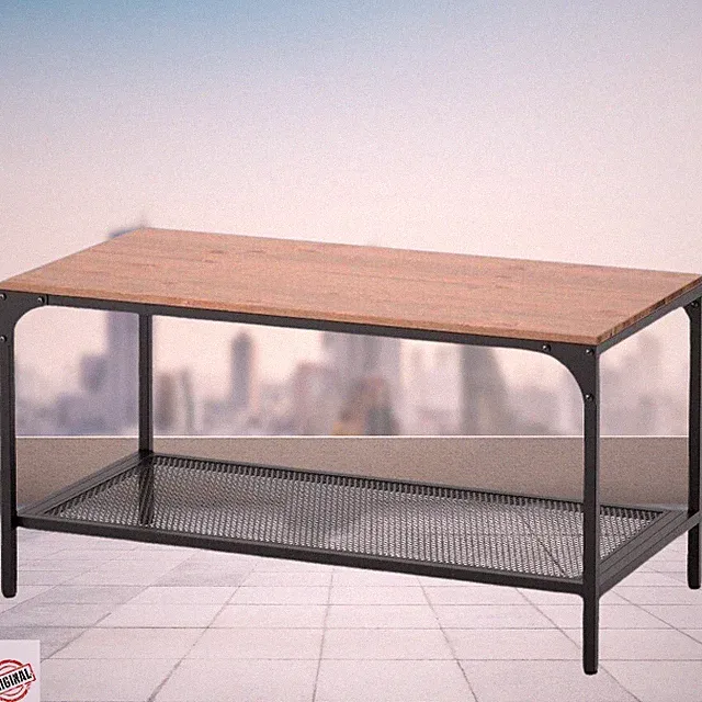 I-K-E-A FJÄLLBO Couchtisch, schwarz 90x46 cm