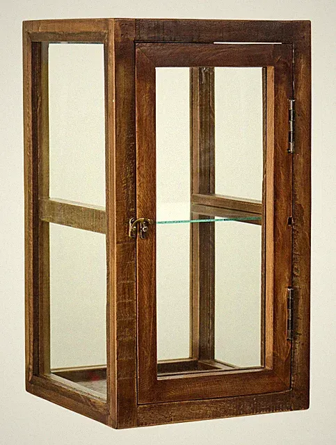 Ib Laursen - Glasvitrine Schrank Glasschrank 28x50cm UNIKA Holz Glas 21041-30