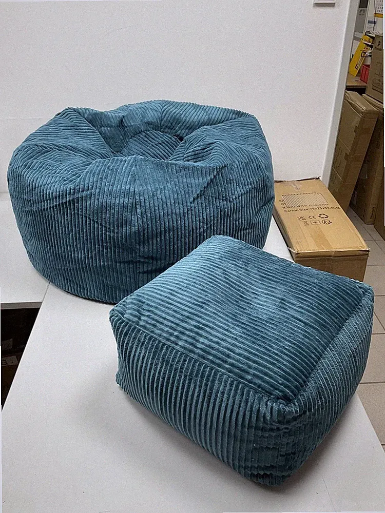 Icon Kingston Sitzsack mit Hocker Cord - Blaugrün - Neu !!!