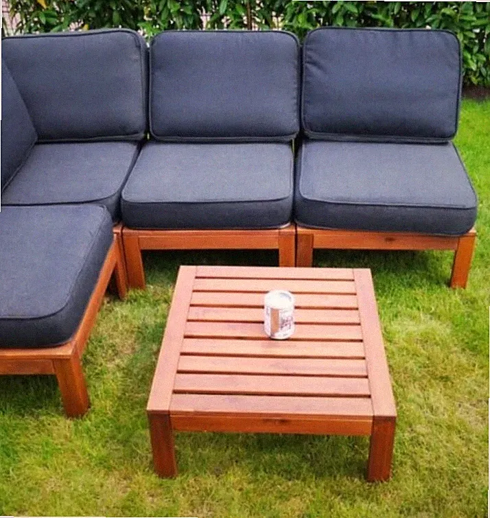 ✅️IKEA ÄPPLARÖ Gartenmöbel Tisch Hockerelement außen braun las. 63x63 APPLARÖ