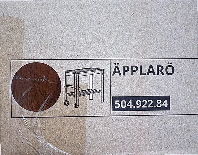 IKEA ÄPPLARÖ Grilltisch Servierwagen Trolley braun 85 x 44 x 72 cm 504.922.84