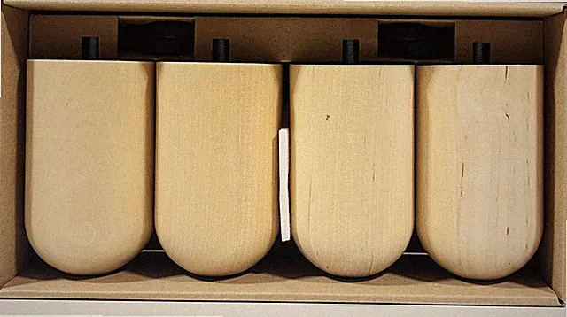 IKEA Batsfjord Möbelfüße 10cm Füße 4Stück Birke 103.096.16 NEU OVP Bettfüße