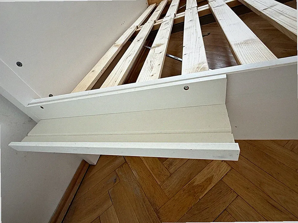 IKEA Bettgestell Holz Weiß Matt mit Lattenrost & Kopfteil 180x200 Modern