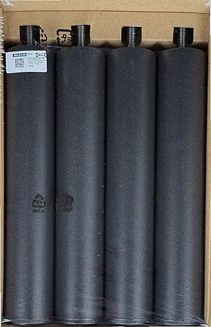 IKEA Bjorli Möbelfüße 20cm Füße 4 Stück schwarz 904.812.88 NEU OVP Bettfüße