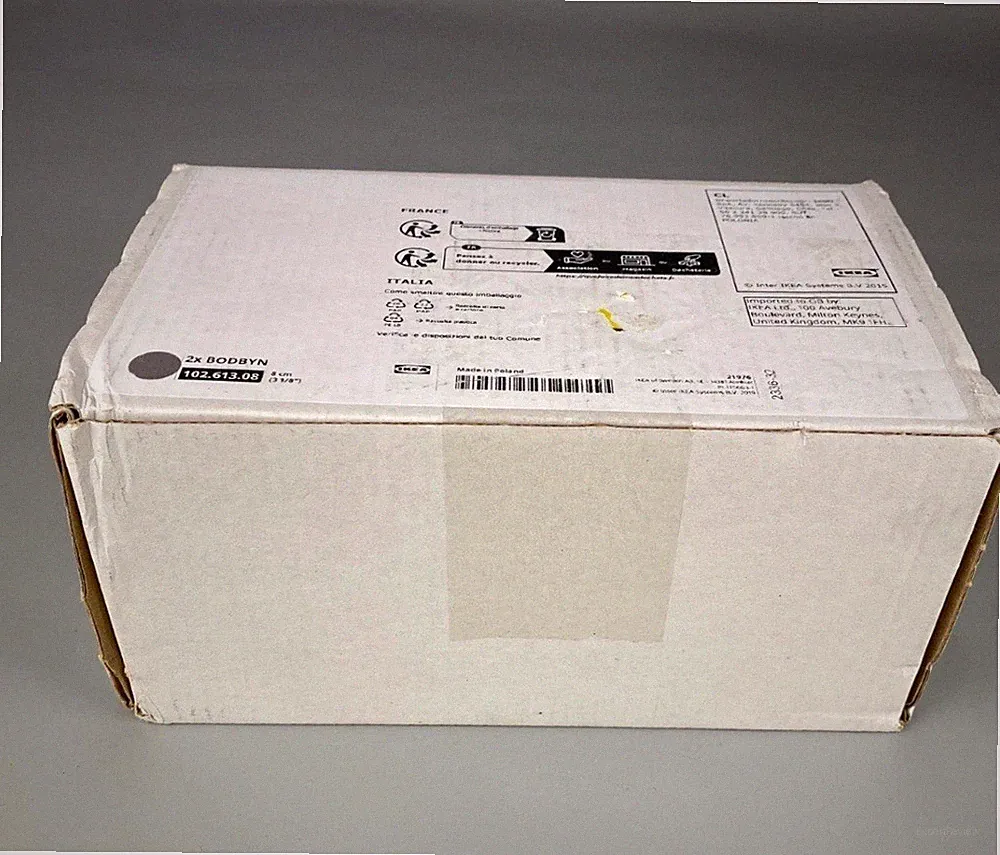 IKEA BODBYN Holzbeine, 2er Pack, grau, METOD Küchenmöbel 8 cm 102.613.08