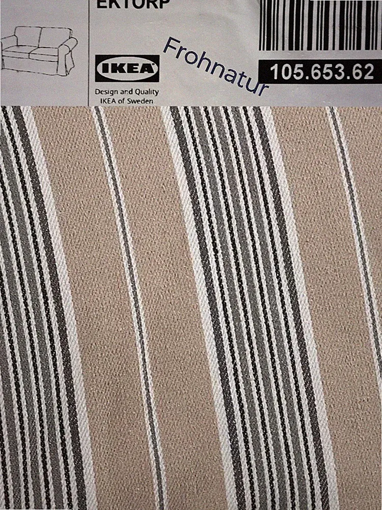 IKEA EKTORP Bezug für 2er Sofa Karlshov beige/bunt 105.653.62 NEU Wechselbezug