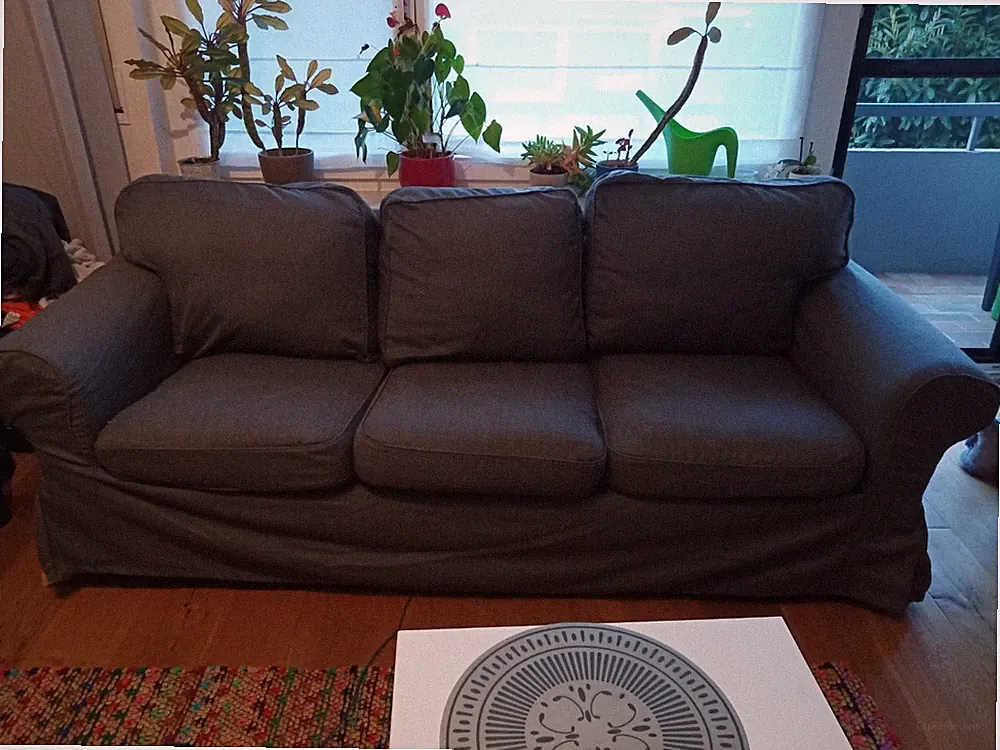 Ikea EKTORP Bezug für 3er Sofa, Nordvalla dunkelgrau