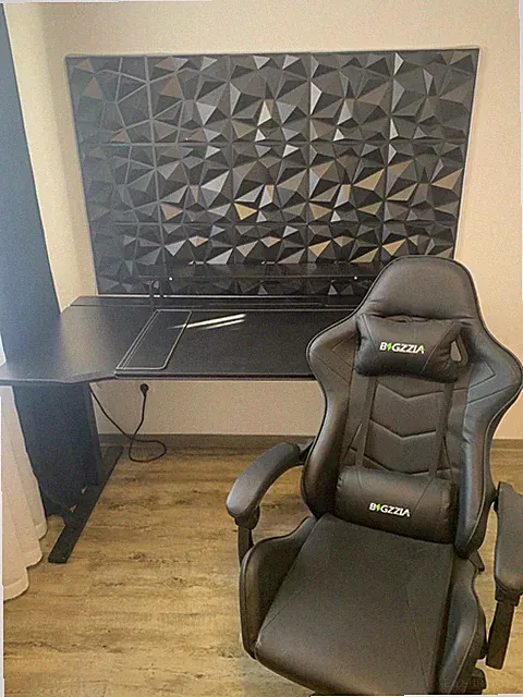 IKEA Gaming Schreibtisch 160x80x75 cm Schwarz Holzwerkstoff Kabelmanagement