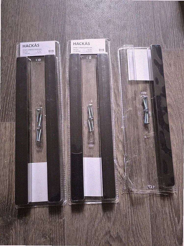 Ikea Hackås Griffe Küche Schwarz Metal