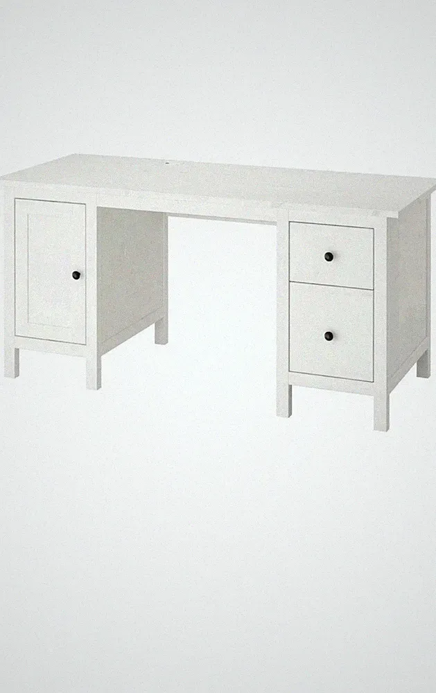 IKEA HEMNES großer Massivholz Schreibtisch weiß sehr guter Zustand Blitzversand!