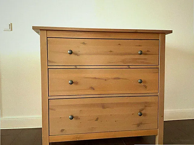 IKEA HEMNES Kommode 3 Schubladen Massivholz grau 110 cm B 100 H55