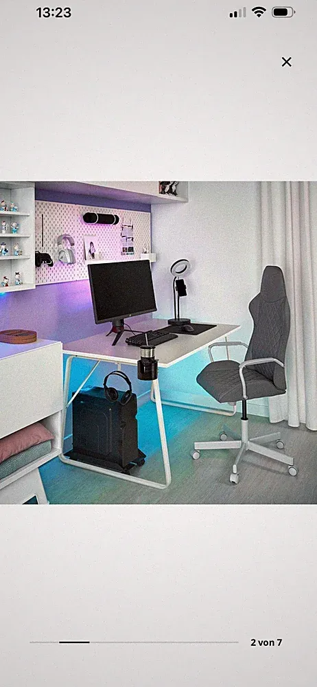 Ikea Huvudspelare Gamingschreibtisch Schreibtisch 140x80 Neu