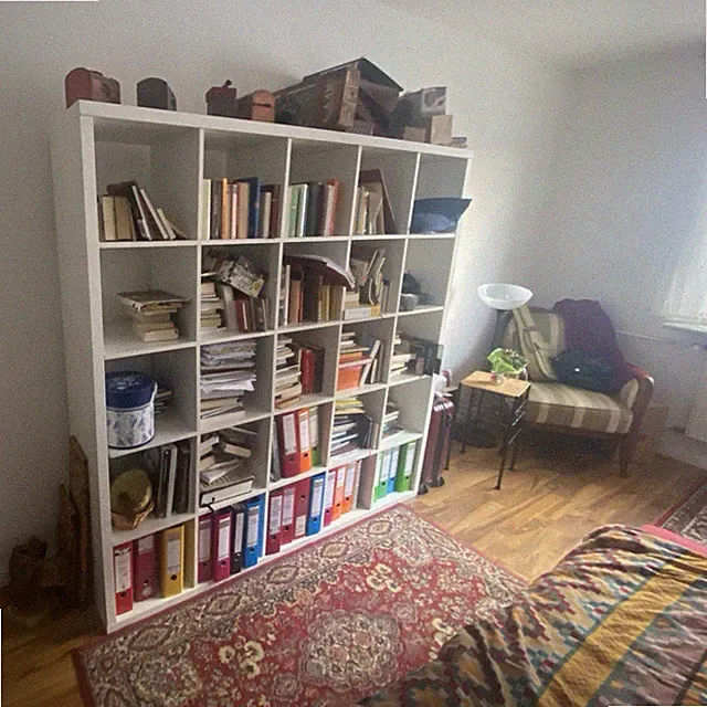 IKEA KALLAX 25 Fächer, inkl. 5 Stauboxen weiß