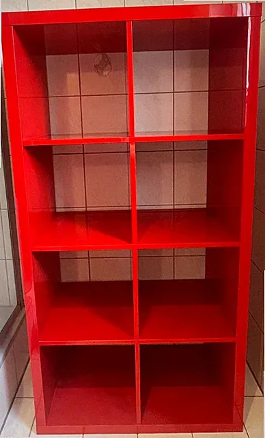 Ikea Kallax Expedit RegalFarbe rot - Hochglanz4x2 Fächer insgesamt 8
