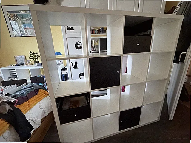 IKEA Kallax Regal 16 Fächer weiß schwarzbraun gebraucht