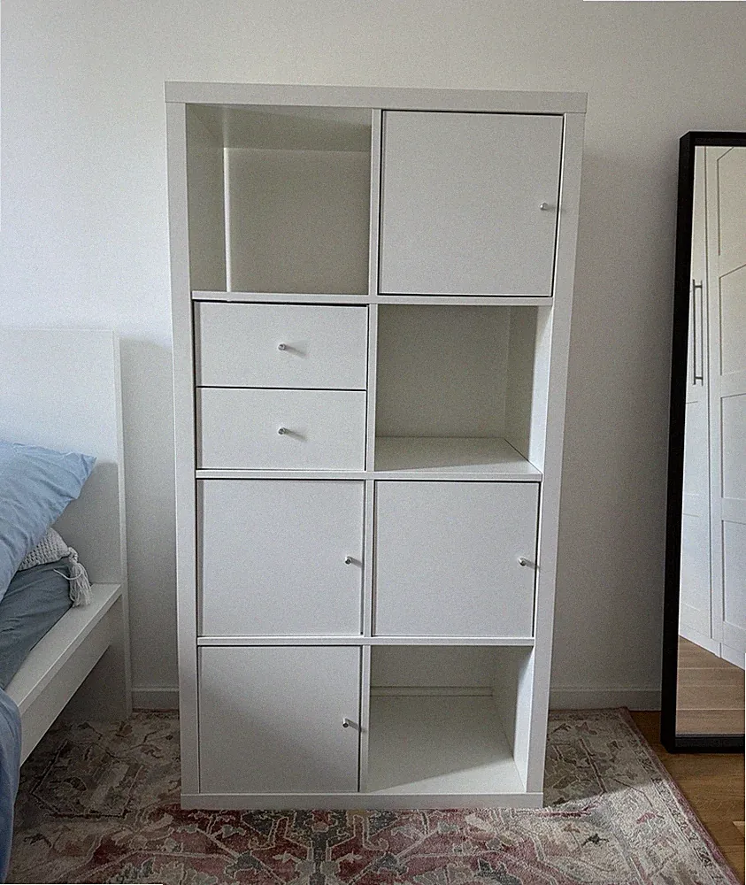 IKEA Kallax Regal 8 Fächer mit Türen & Schubladen 77x39x147 cm Weiß
