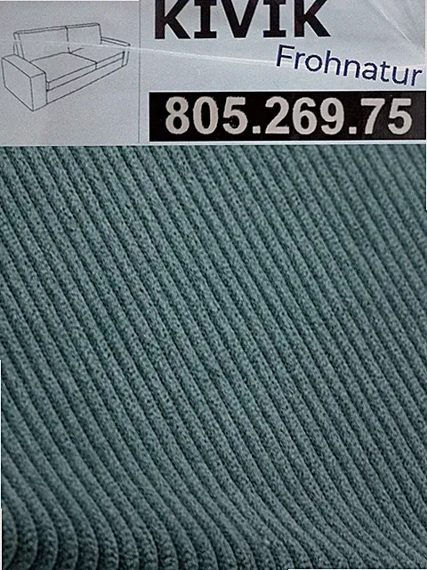 Ikea KIVIK Bezug für 3er Sofa 805.269.75 Kelinge grautürkis NEU Wechselbezug