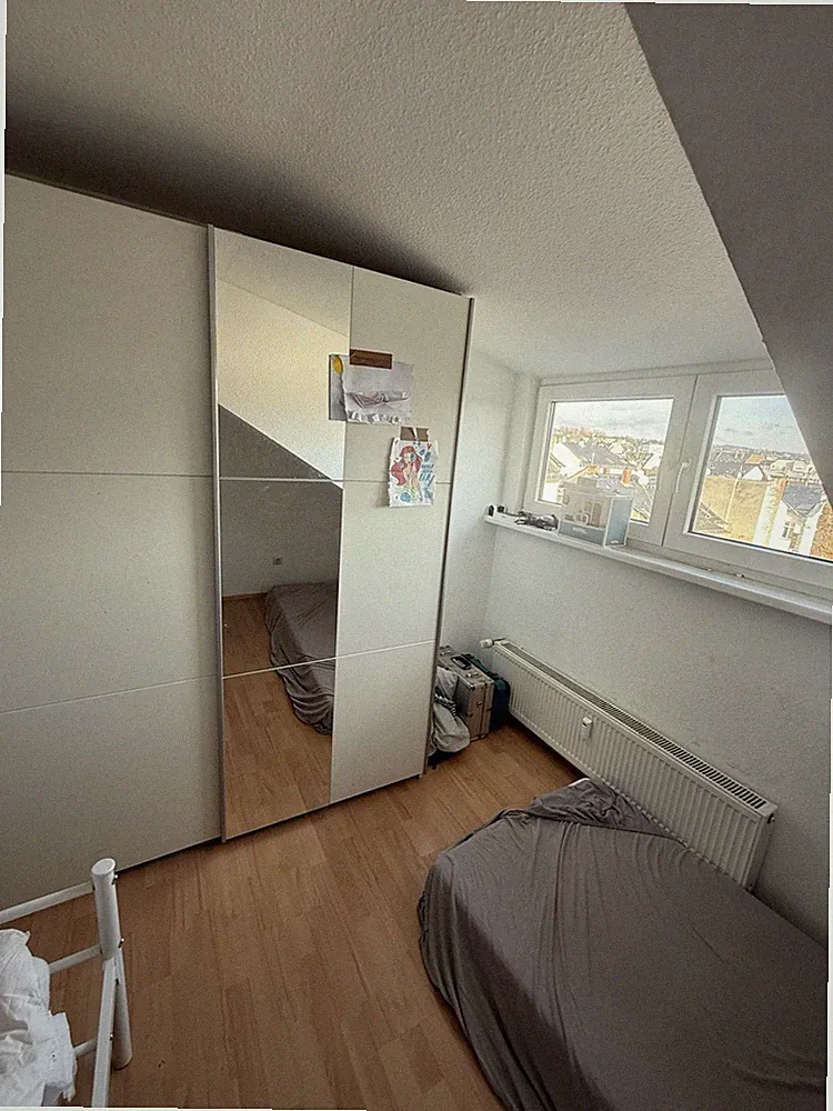 IKEA Kleiderschrank Weiß 2-türig Schiebetüren Spiegeltür glänzend modern