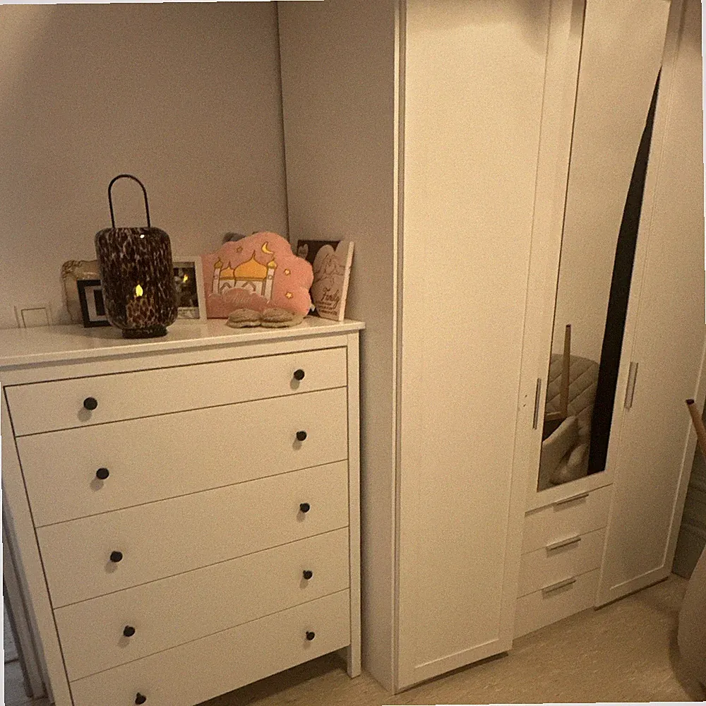 IKEA Kommode 5 Schubladen Weiß Holz freistehend 80 cm Höhe Schlafzimmer