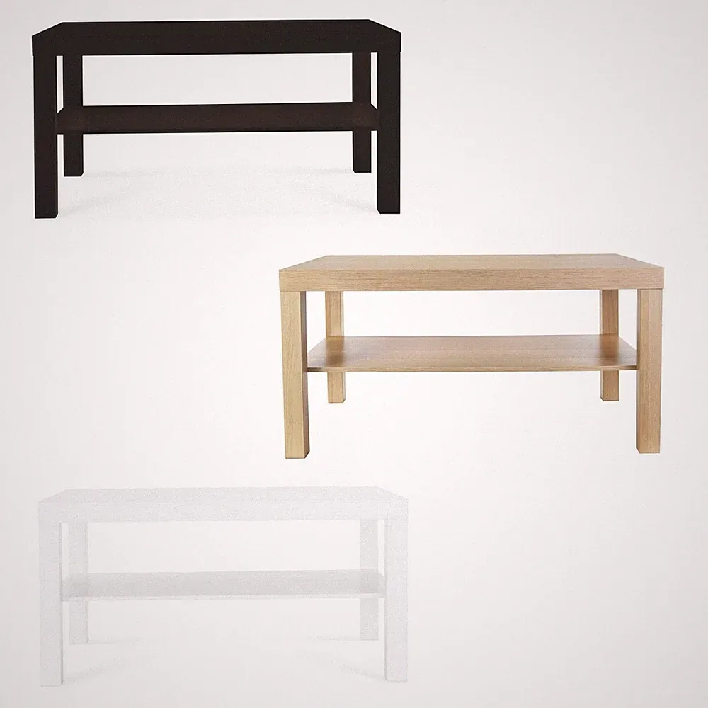 Ikea "LACK" Beistelltisch 90x55 cm Weiß Schwarz Eiche Couchtisch Wohnzimmertisch