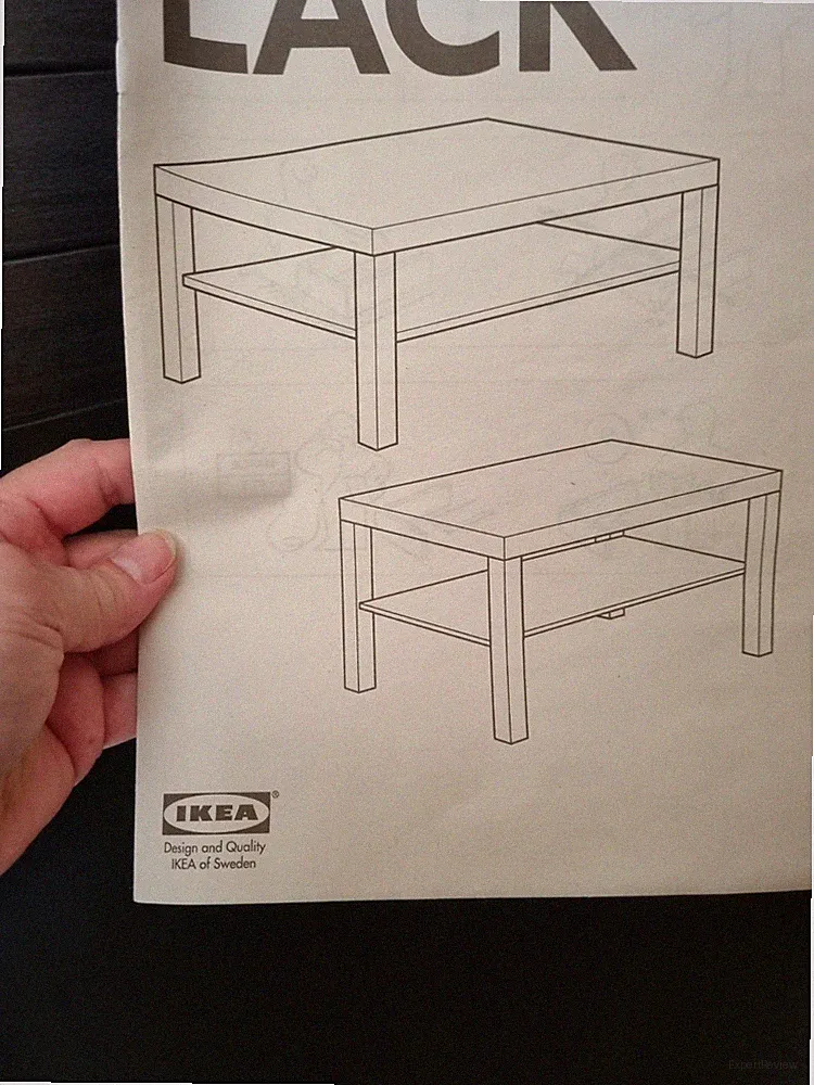 IKEA LACK Couchtisch schwarz rechteckig mit Ablage/Stauraum 90x55 cm