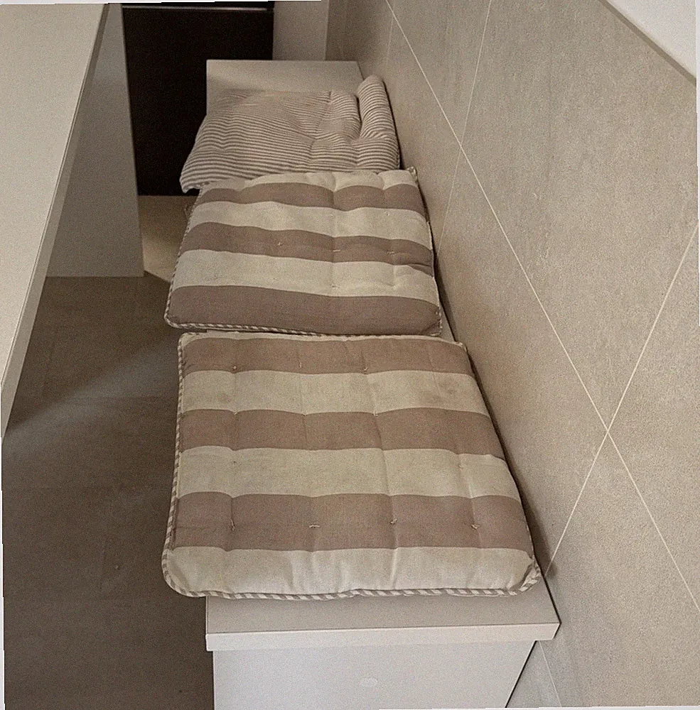 IKEA LACK Esstisch weiß rechteckig Holz 182x75x92 + 2 Bank/Hocker Stauraum
