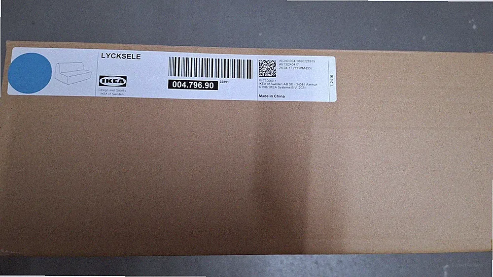 Ikea LYCKSELE 2 Bettsofa Bezug TUTSTAD bunt Neu OVP 004.796.90