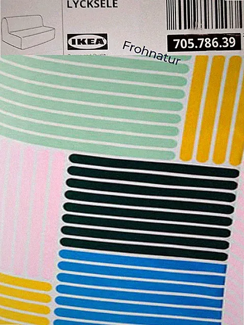Ikea LYCKSELE Bezug für 2er Bettsofa Grindtorp bunt/Streifen 705.786.39 NEU