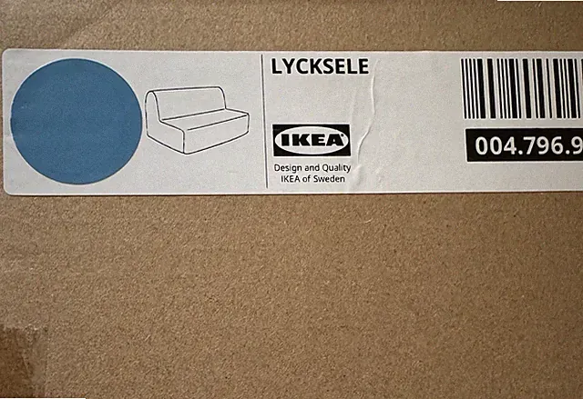 IKEA Lycksele Bezug für 2er Bettsofa Tustad bunt blau / weiß 004.796.90 NEU OVP