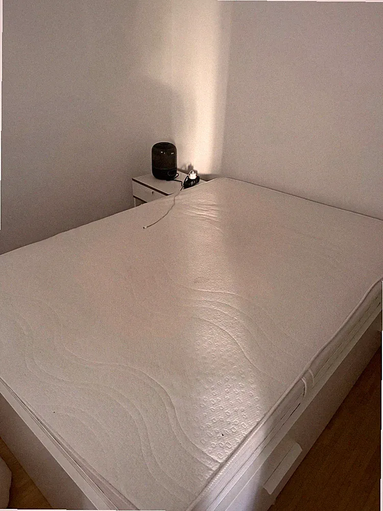 IKEA MALM Bettgestell 140x200 Weiß matt mit Matratze & 2 Schubladen