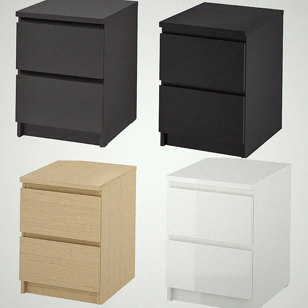 IKEA MALM Kommode 2 Schubladen Nachttisch Organizer Aufbewahrung 40x55 cm Neu