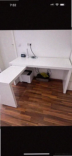 IKEA MALM Schreibtisch ausziehbar mit Ausziehplatte weiß 151x65x73 cm