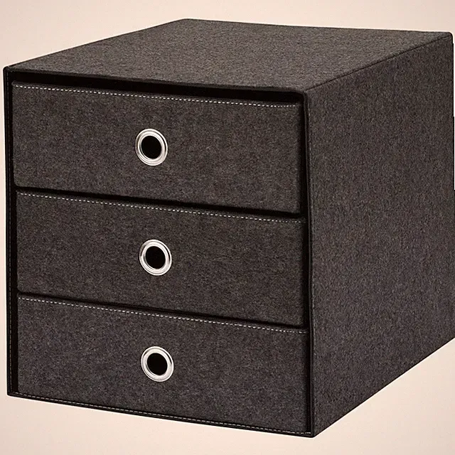 Ikea Mini Kommode mit 3 Schubladen grau 33x38 cm kleiner Stauraum Organizer