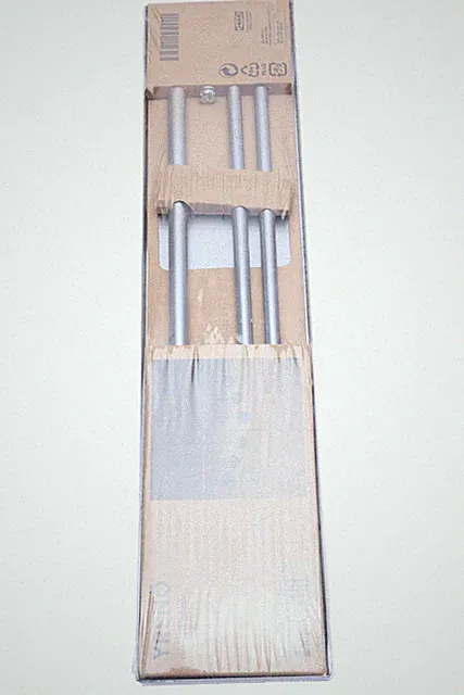 IKEA Möbelgriffe Modern Minimalistisch Silber Metall 6 Stück