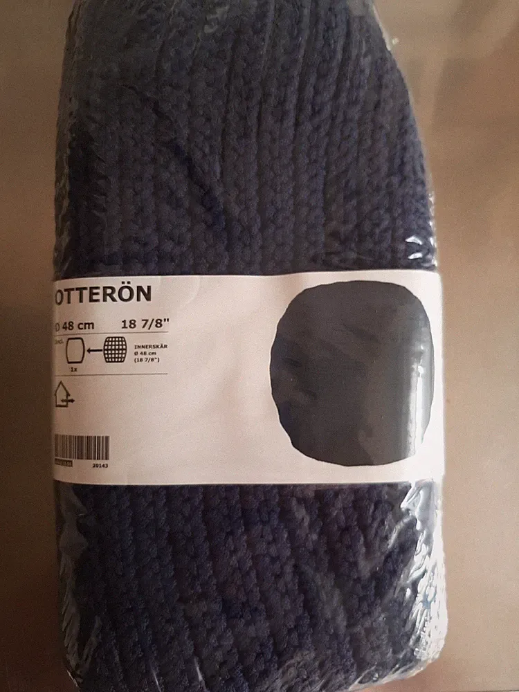 IKEA Otterön Bezug Hocker Innerskär Pouff innen + außen 48cm, Blau