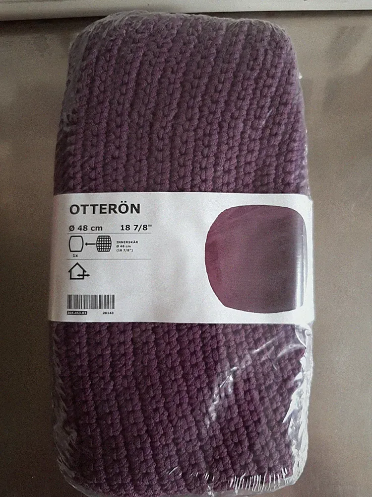 IKEA Otterön Bezug Hocker Innerskär Pouff innen + außen 48cm, Lila, Purpur