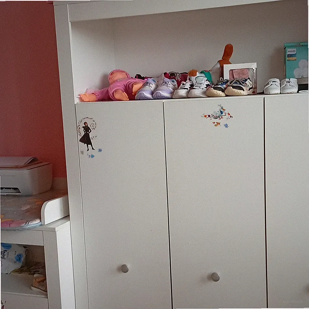 IKEA PAX Kleiderschrank 3 Türen mit Einlegeböden Weiß matt 100x130cm