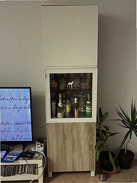 Ikea Schrank - Vitrine - Weiss / Beige