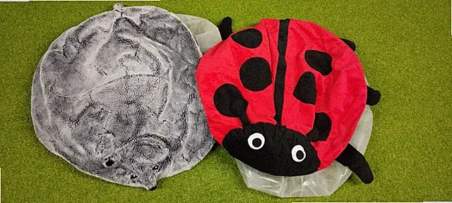 Ikea Sitzkissen , Sagosten, Marienkäfer und Waschbär incl. 2x Luftkissen