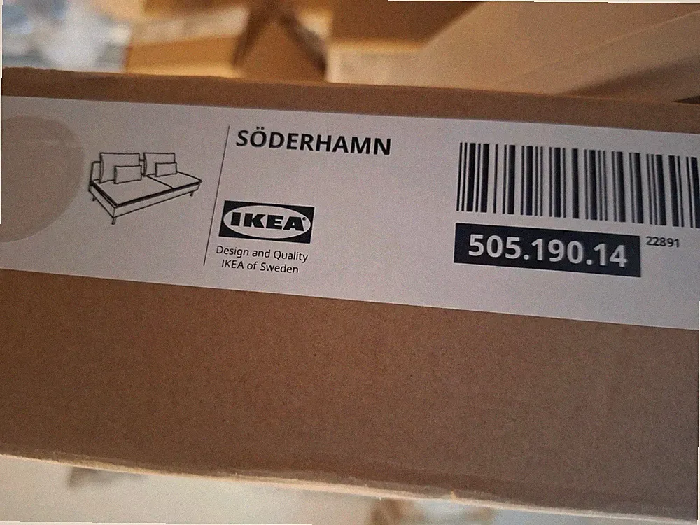IKEA Söderhamn Bezug für 3-er Sofa NEU Fridtuna hellbeige 505.190.14